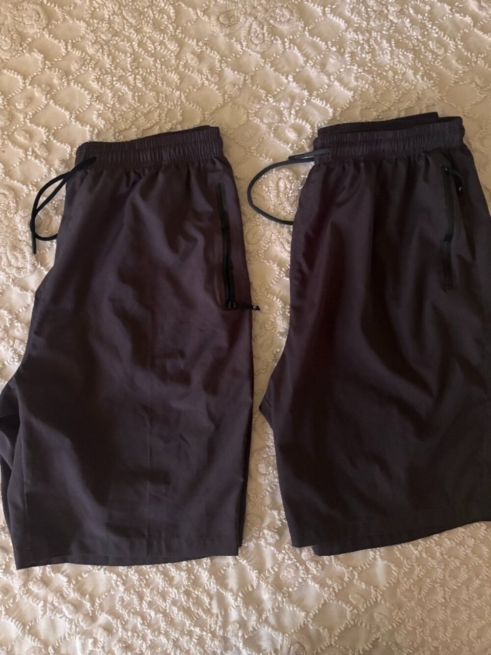 Men’s XL Dark Gray Active Shorts Bundle (2 Pair) | Athletic Gym Workout Shorts |